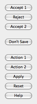 Several buttons using the MacLayout vertical layout