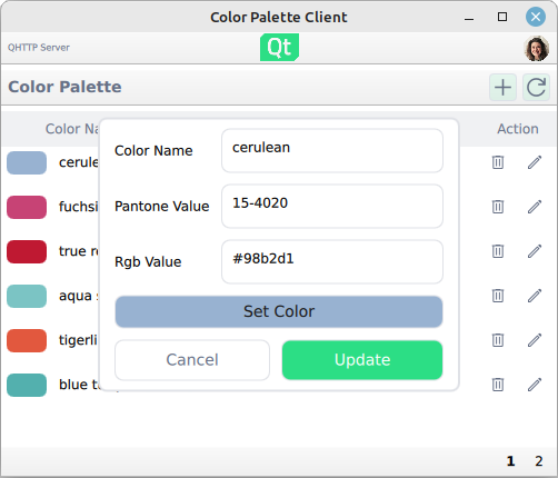 A GUI for editing a color