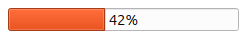 Progress bar showing 42%