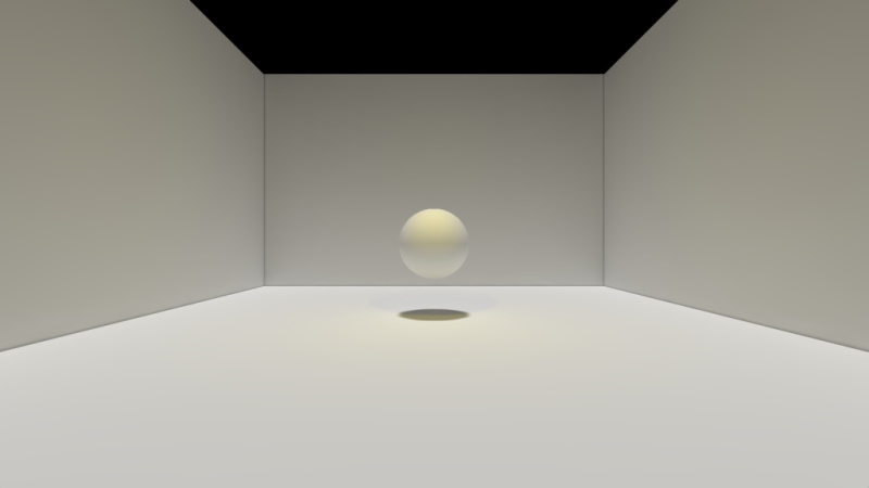 The same scene with both lights set to fully baked