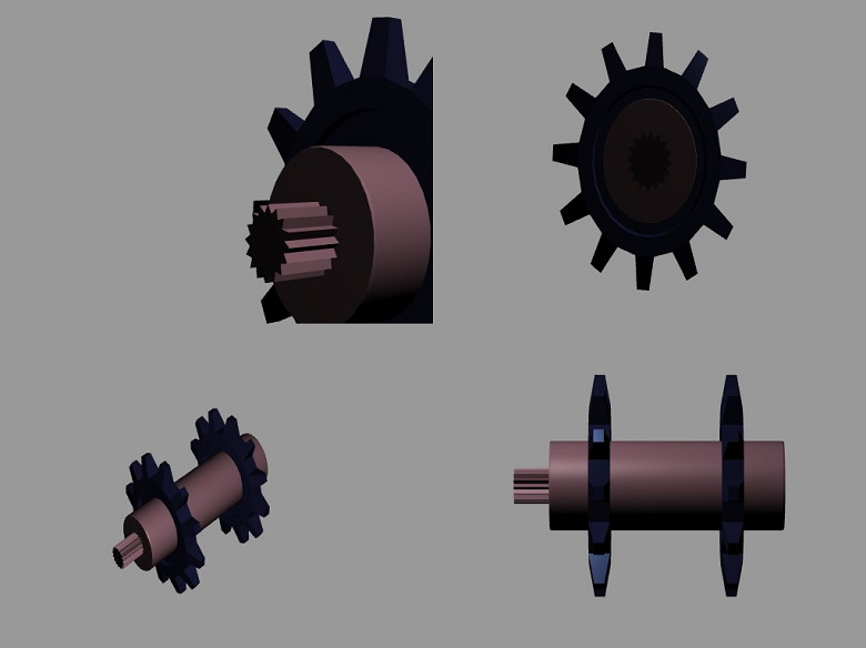 Illustration showing a 3d object on different angles