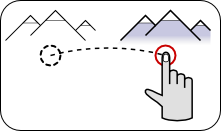 Demonstration of moving an image with pan gesture