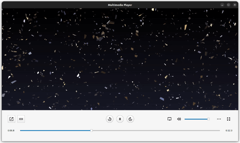 Video player showing playback controls and video preview area