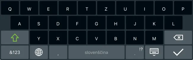 Screenshot of the Slovenian Layout