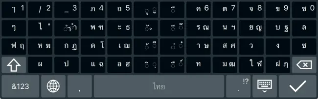 Screenshot of the Thai Layout