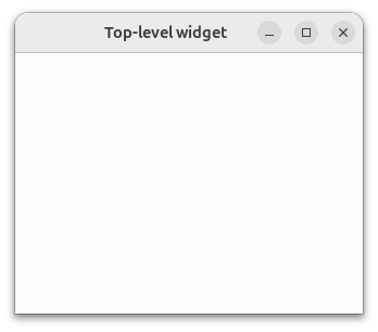 Top-level widget application window