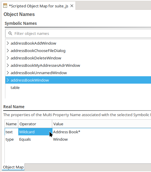 {Editing an Object Map entry}
